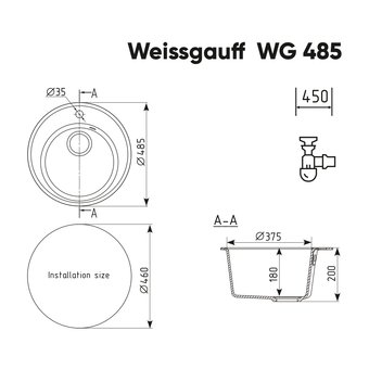  Мойка Weissgauff WG 48501 White 