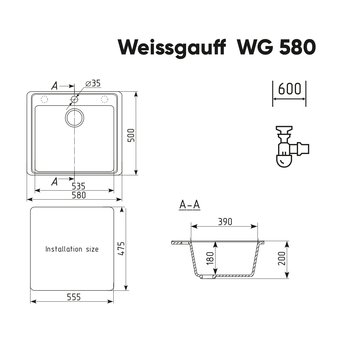  Мойка Weissgauff WG 58002 Beige 
