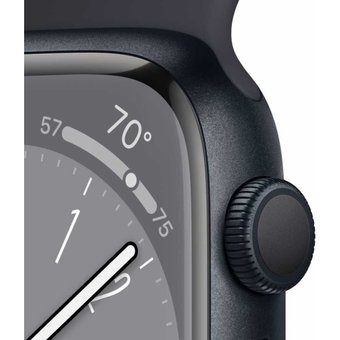  Часы Apple Watch S8 41mm ML Midnight Aluminium Case/Midnight Sport Band MNU83LL/A A2770 194253214977 