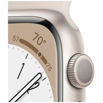  Часы Apple Watch S8 45mm ML Starlight Alumiin Case/Starlight Sport Band MNUQ3LL/A A2771 194253215059 
