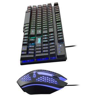  Клавиатура + мышь Oklick GMNG 400GMK клав:черный мышь:черный USB LED (1546779) 