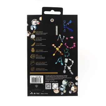  Чехол-накладка Kingxbar со стразами Swarovski для iPhone 11 девушка с розами (золото) 