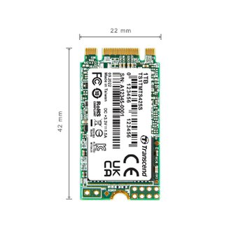  SSD Transcend 425S TS1TMTS425S 1TB, M.2(22x42mm), SATA3, 3D TLC, R/W 550/500MB/s, IOPs 55 000/72 000, TBW 360 