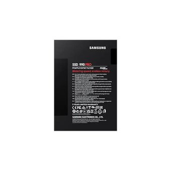  SSD Samsung 990 PRO MZ-V9P2T0BW 2TB, M.2(22x80mm), NVMe 2.0, PCIe 4.0 x4, V-NAND TLC, R/W 7450/6900MB/s 