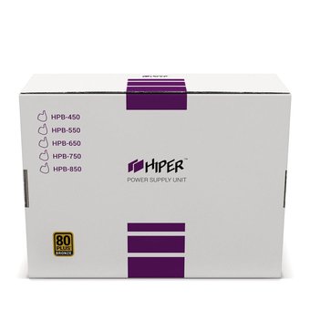  Блок питания HIPER HPB-550 ATX 2.31, 550W, Active PFC, 80Plus Bronze, 120mm fan, черный Box 