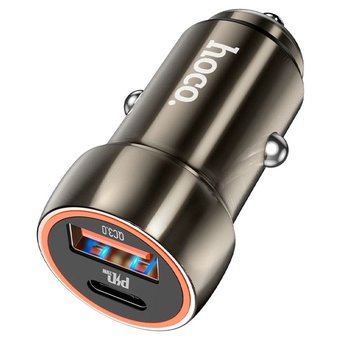  АЗУ HOCO Z46A Blue whale PD20W+QC3.0, metal gray 
