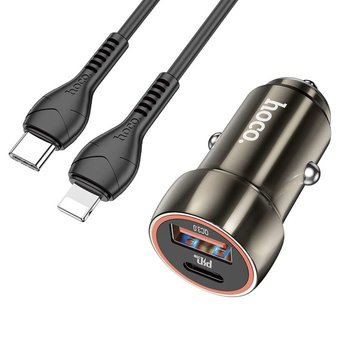  АЗУ HOCO Z46A Blue whale PD20W+QC3.0, metal gray 