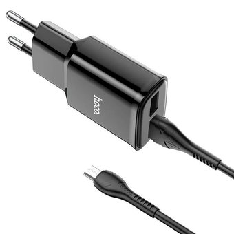  СЗУ HOCO C88A Star round dual port charger set +Type-С, чёрный 