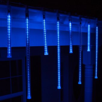  Гирлянда Тающие сосульки LED 30 см, синий 