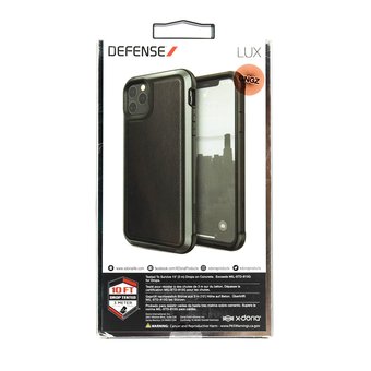  Чехол-накладка DEFENSE для iPhone 11 Pro Max кожа (чёрный) 