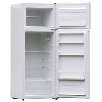  УЦ Холодильник Shivaki TMR-1444W белый, после ремонта, печать в гарталоне, сам холодильник новый, упаковка местами повреждена 