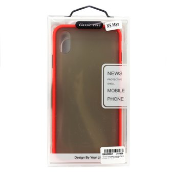  Чехол-накладка матовый для iPhone Xs Max красный 