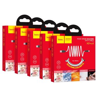  Дата-кабель HOCO X21 Plus micro 1м (чёрно-белый) 