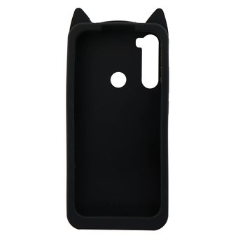  Чехол силиконовый Котик для Xiaomi Redmi Note 8, черный 