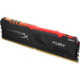  ОЗУ Kingston HX424C15FB3A/16 HyperX Fury Black RGB 16GB DDR4-2400 PC4-19200 CL15 (15-15-15), 1.2V, XMP, retail 