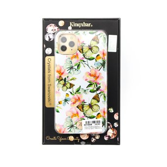  Чехол-накладка Kingxbar со стразами Swarovski для iPhone 11 Pro Max цветы с бабочками 