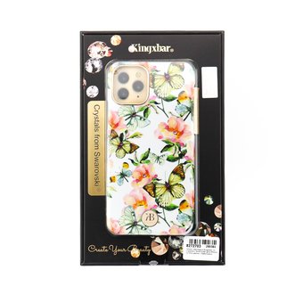  Чехол-накладка Kingxbar со стразами Swarovski для iPhone 11 Pro цветы с бабочками 