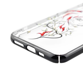  Чехол-накладка Kingxbar со стразами Swarovski для iPhone 11 Pro череп с цветами (чёрный) 