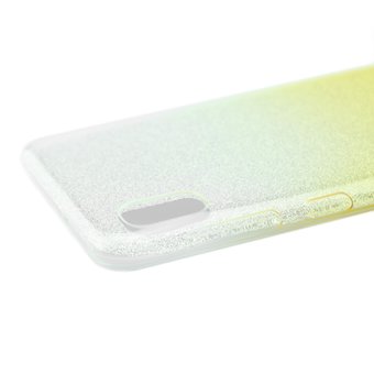  Чехол-накладка для Samsung Galaxy A10/A105F (2019) Омбре с блестками gold 