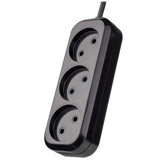  Удлинитель без заземления Perfeo Ru Power, 7,0м, 3 розетки, чёрный (Р16-012) 