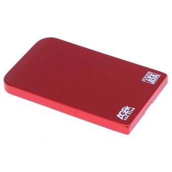  Корпус для HDD/SSD 2.5" Sata3 USB2.0 AgeStar SUB2O1 Red, алюминиевый 