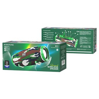  Портативная колонка Borofone BR3 Rich sound sports, camouflage green 