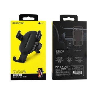  Автомобильный держатель Borofone BH11 Air outlet gravity, black 