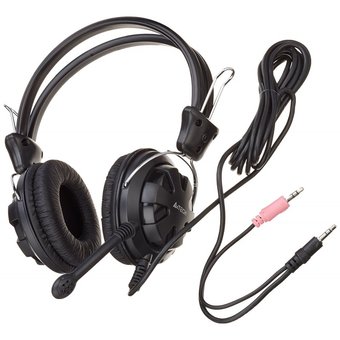  Наушники с микрофоном A4 HS-28 черный 1.8м мониторы (HS-28 (BLACK)) 