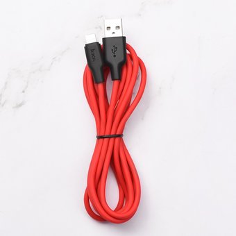  Дата-кабель HOCO X21 Plus lightning 1м (чёрно-красный) 