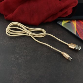  Дата-кабель USAMS US-SJ030 U-Knit Type-C 1м (золотой) 