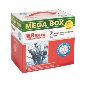  Соль Filtero 717 для посудомоечных машин Megabox 3 кг+3 таблетки 