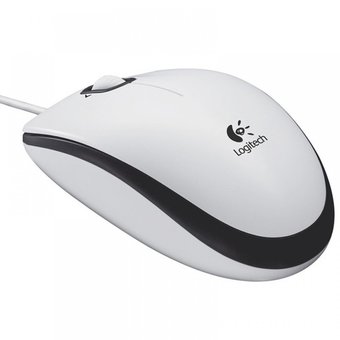  Мышь Logitech M100 White, USB, оптическая, проводная (910-005004) 