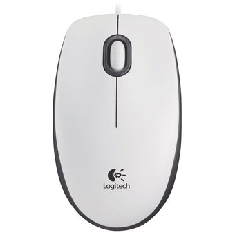  Мышь Logitech M100 White, USB, оптическая, проводная (910-005004) 