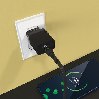  СЗУ Borofone BA17A 5V/3A 1USB Centrino single port QC3.0 , black 