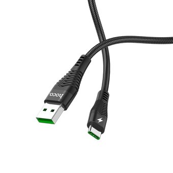  Дата-кабель HOCO U53 5A Flash Type-C 1м (черный) 