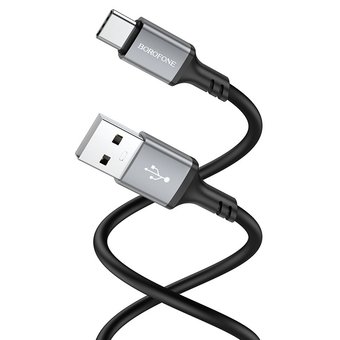  Дата-кабель BOROFONE BX83 Type-C to Type-C Famous 60W silicone charging 1м (черный) 