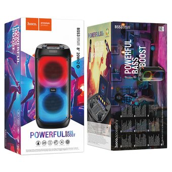  Портативная колонка HOCO BS53 Manhattan wireless dual mic outdoor, black 