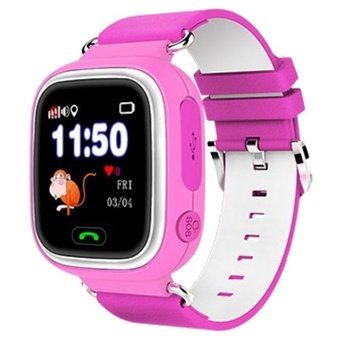  Детские часы телефон с gps трекером Smart baby watch Q90s розовый 