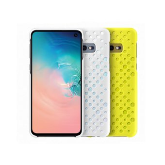  Чехол (клип-кейс) Samsung для Samsung Galaxy S10e Pattern Cover белый/желтый (EF-XG970CWEGRU) 