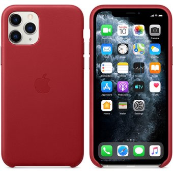  Чехол (клип-кейс) Apple для Apple iPhone 11 Pro Leather Case красный (MWYF2ZM/A) 