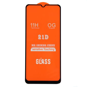  Защитное стекло 2.5D Full Cover+Full Glue для Realme 5 чёрный тех.пак 