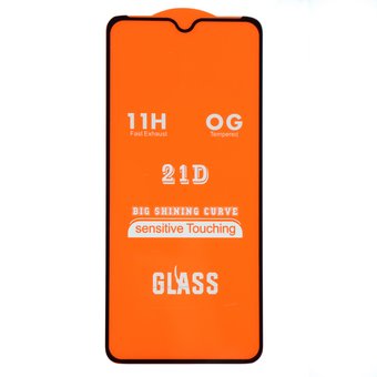  Защитное стекло 2.5D Full Cover+Full Glue для Realme С2 чёрный тех.пак 