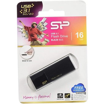  USB-флешка 16G USB 3.0 Silicon Power Blaze B05 Black (SP016GBUF3B05V1K) 