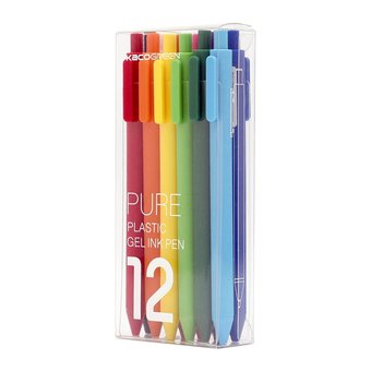  Комплект гелевых ручек Xiaomi KACO Pure Plastic Gelic Pen 12 шт 