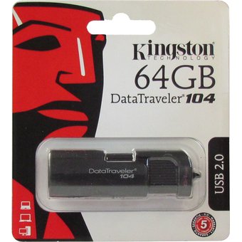  USB-флешка 64GB USB 2.0 Kingston DataTraveler 104 (DT104/64GB) 