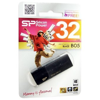  USB-флешка 32G USB 3.0 Silicon Power BLAZE B05 Black (SP032GBUF3B05V1K) 