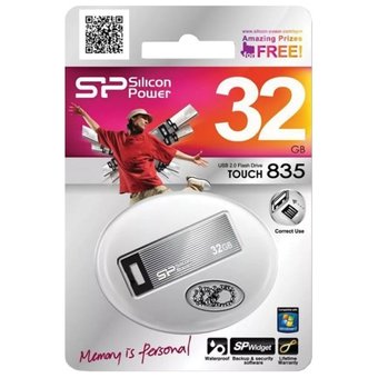  USB-флешка 32G USB 2.0 Silicon Power Touch 835 Iron Gray (SP032GBUF2835V1T) 