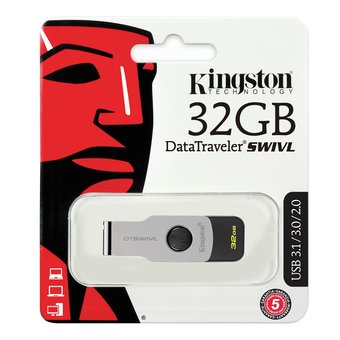  USB-флешка 32G USB 3.1 Kingston SWIVL (Metal/color) (DTSWIVL/32GB) 