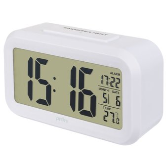  Часы-будильник Perfeo Snuz белый (PF-S2166) 