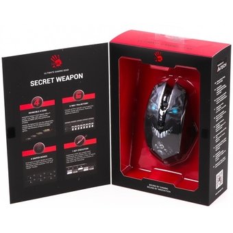  Мышь A4 Bloody R80 Skull черный/рисунок USB 